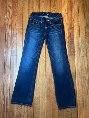 0 Short NWOT American Eagle Outfitters Dark Blue Slim Bootcut Flare Jeans